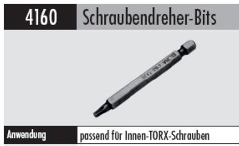 Schraubendreher-Bits Torx  4160-TX 40        für Maschinenschrauber