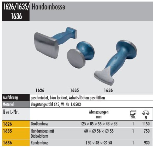 Handamboss 1626          Großamboss