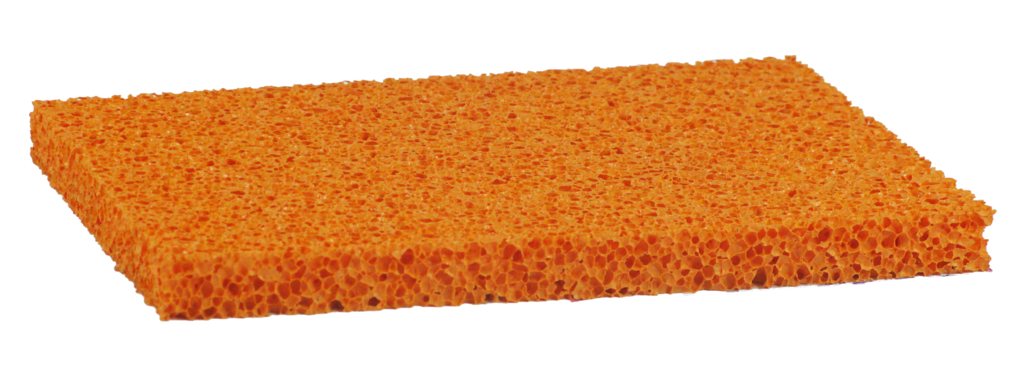 Schwammgummibelag, orange, für Egalisette 400 x 200 x 18 mm