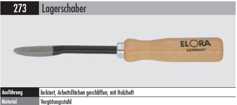 Lagerschaber   150 mm mit Holzheft