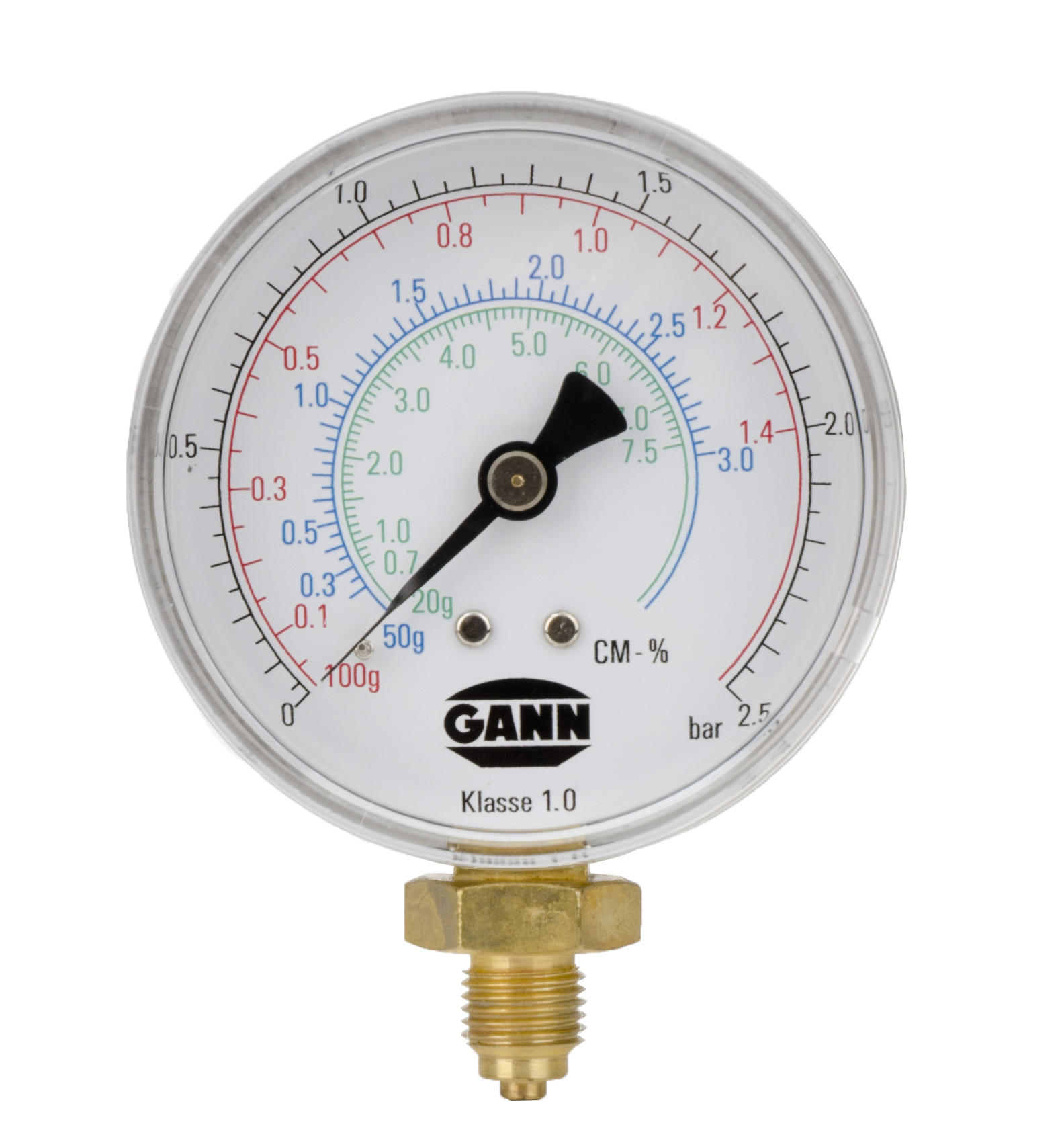 Manometer PREMIUM Montiert auf Flaschendeckel mit Dichtung