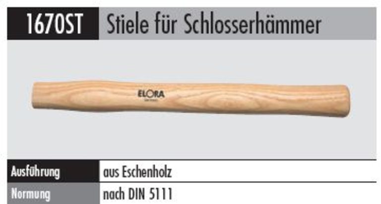 Stiele für Schlosserhämmer, englische Form 