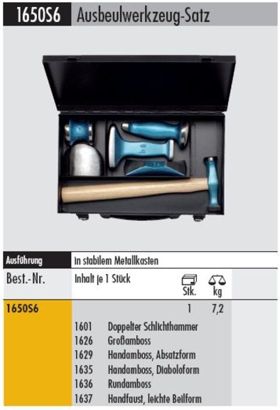 Ausbeulsatz 1650 S 6    in Metallkasten