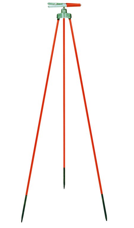Fluchtstabstativ G6 mit Klemmschraube, in Warnfarbe.