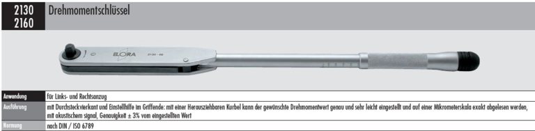 Drehmomentschlüssel 2150 -810 200-810NM/150-600FT/LB Messbereich 150 - 800 Nm