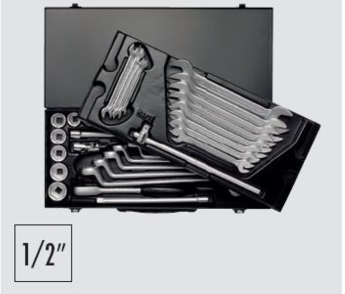 Steckschlüssel-Satz - 771-RDS12MU       10-32 MM 1/2 " Antrieb