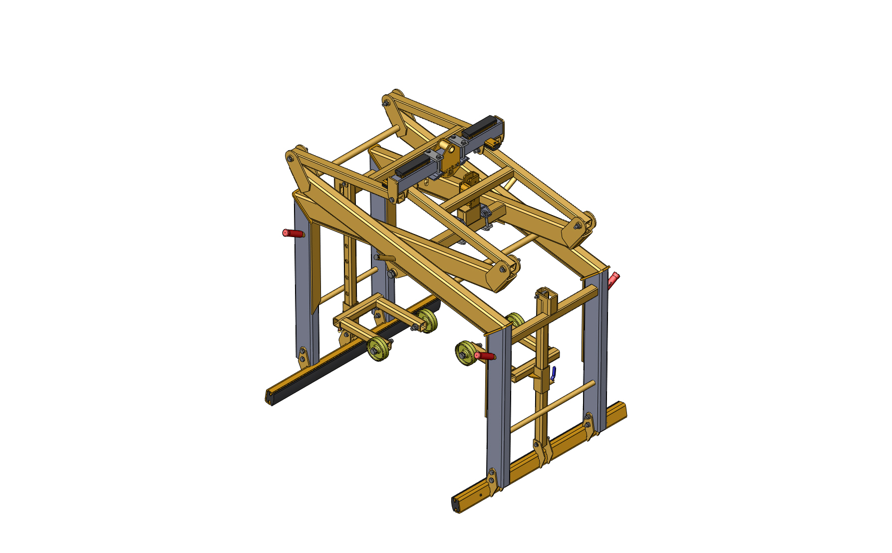 Scherengreifer SG-100-PGL2 mit Gummigreifbacken PGL21200 mm lang 