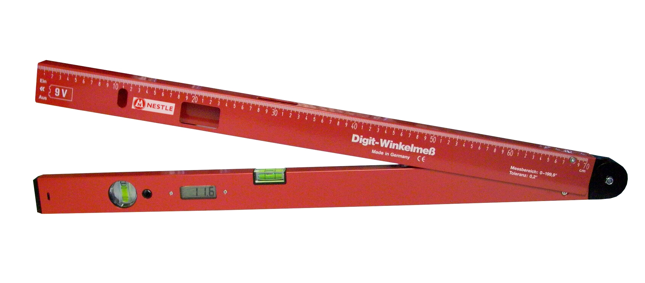 NESTLE DIGIT 75 Winkelmesser Messbereich 0-199,9°, Toleranz 0,15°  