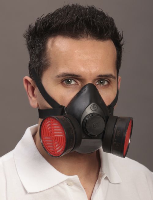 Halbmaske Polimask 100/2 wartungsarme Doppelfilterhalbmaske aus hautsympathischem EPDM 