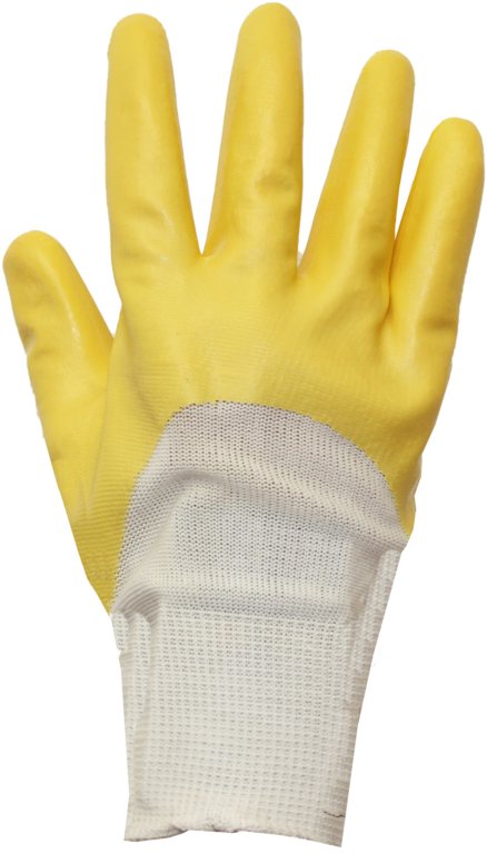 Strick-Handschuh Nitrilyellow, Gr. 11, EN388/420, CE, Kat.1, SB-Karte