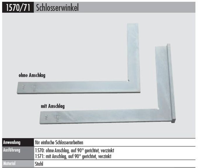 Schlosserwinkel 1571 -1000 mit Anschlag