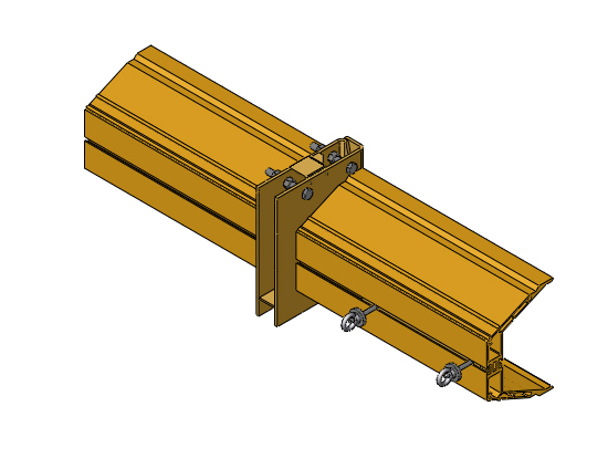 Dachprofil-Zwischenstück TAK-DP Länge ca. 1300 mm Neigung ± 3% 