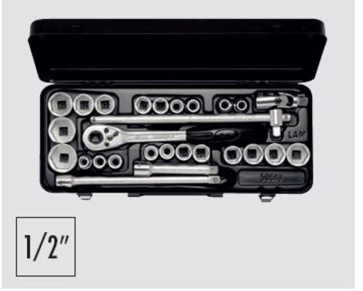 Steckschlüssel-Satz - 771-OK LAMU    COMB. MM-AF 1/2 " Antrieb